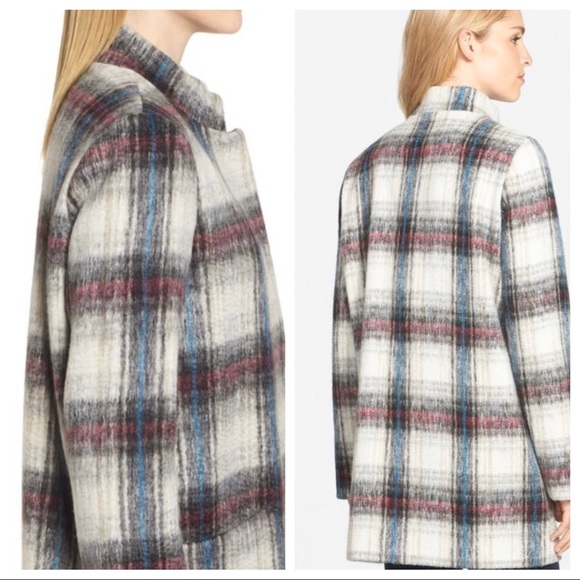 Kenneth Cole Plaid Coat - Picture 2 of 8